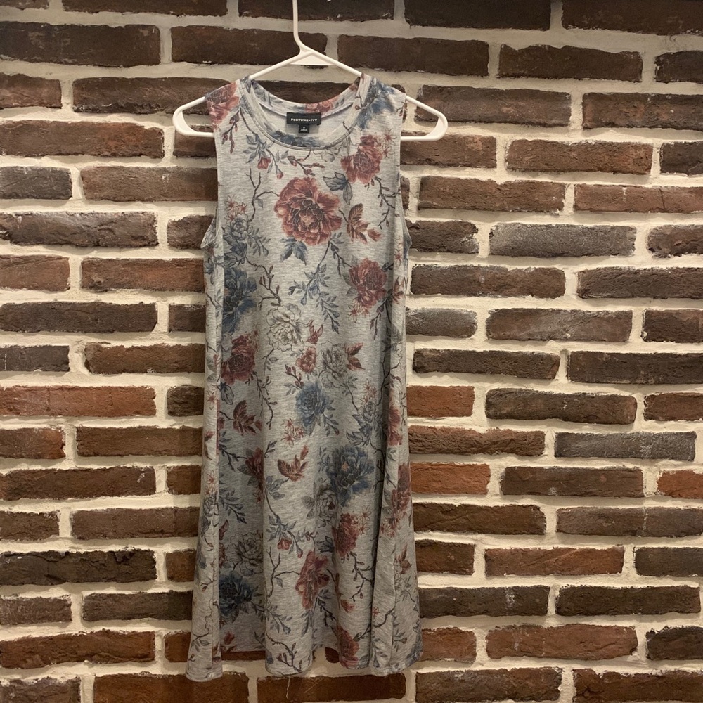 Grey Peony Dress